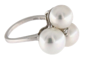 Anello Bliss Donna in Oro bianco Perla K21053